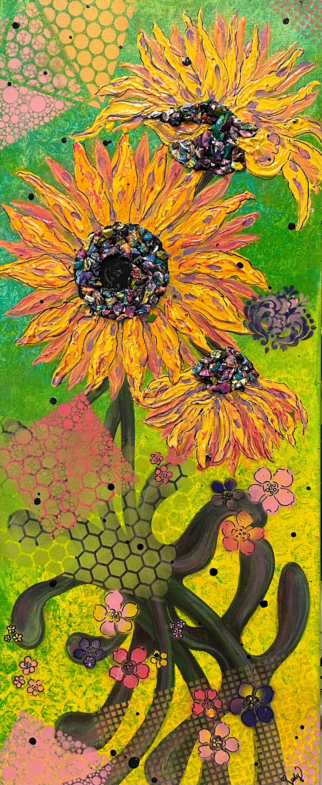 Painting - Happy Sunflowers
